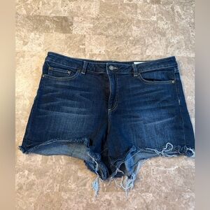 Two By Vince Camuto Distressed Jean Shorts Womens Size 14 Cutoff Dark Blue
